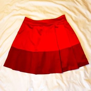 Color Block Peated Skirt